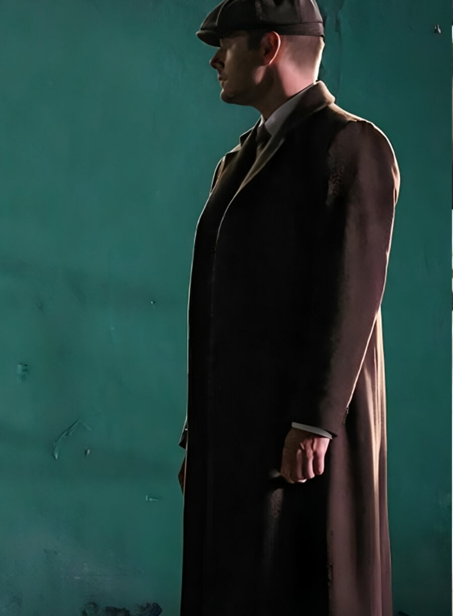 Harpoon Dean Winchester Inspired Brown Wool Fabric Coat - Supernatural Tv Series Style