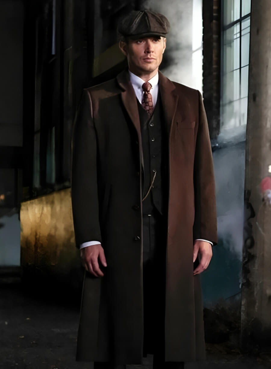 Harpoon Dean Winchester Inspired Brown Wool Fabric Coat - Supernatural Tv Series Style