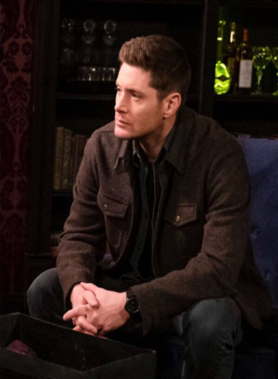 Harpoon Dean Winchester Inspired Brown Wool Fabric Wool Jacket - Supernatural Tv Series Style