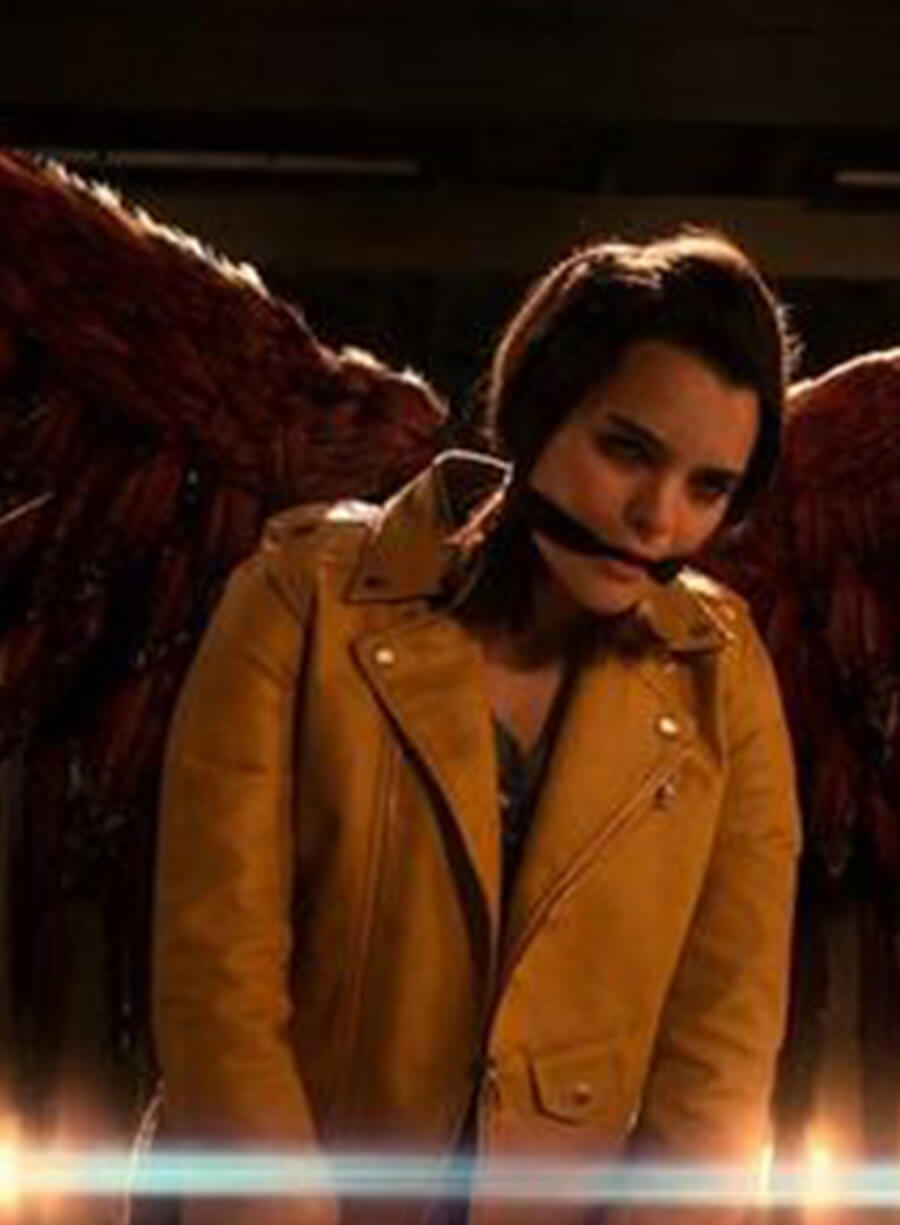Harpoon Aurora Decker-Morningstar Inspired Yellow Biker Jacket - Lucifer Style