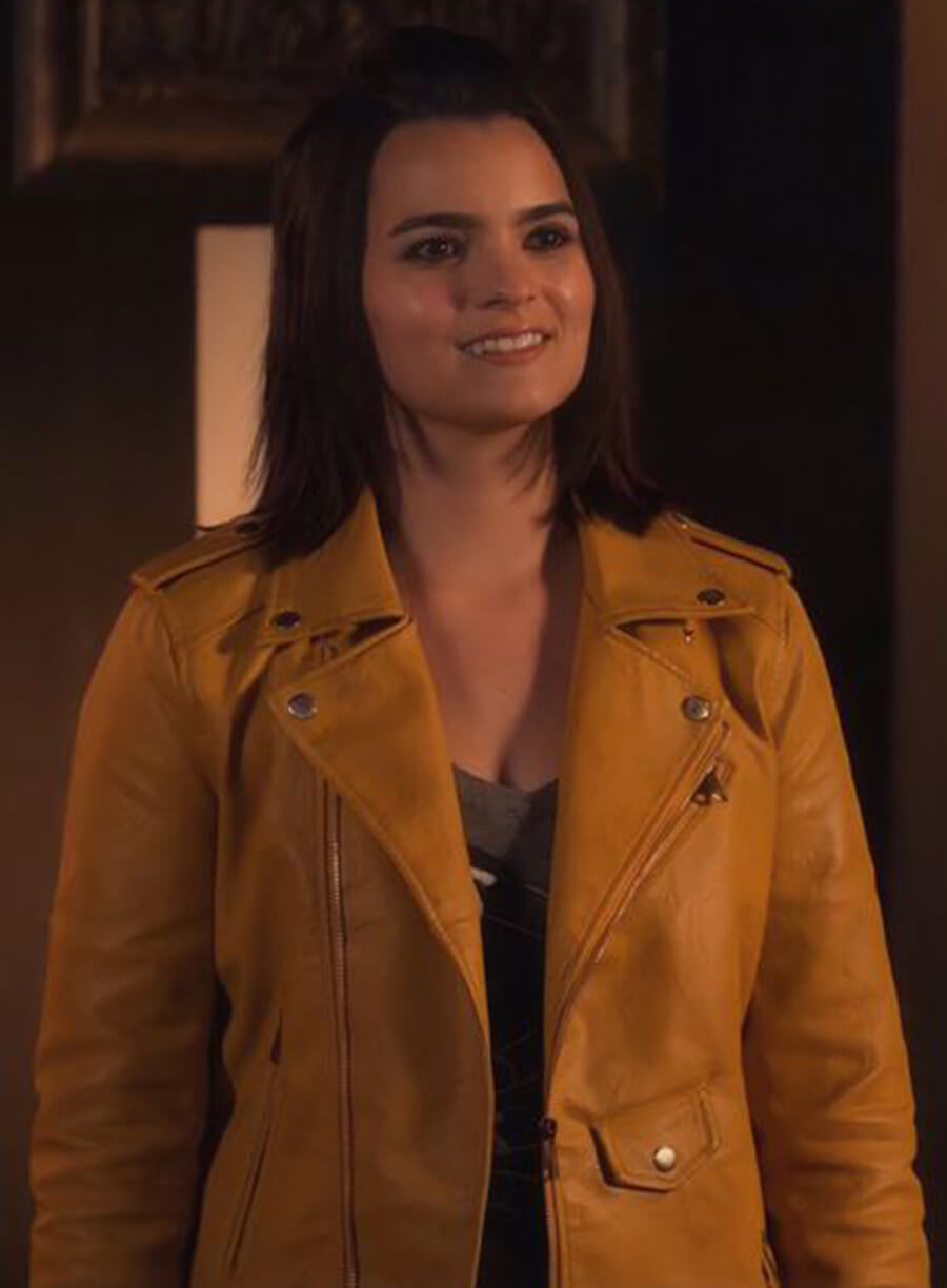 Harpoon Aurora Decker-Morningstar Inspired Yellow Biker Jacket - Lucifer Style