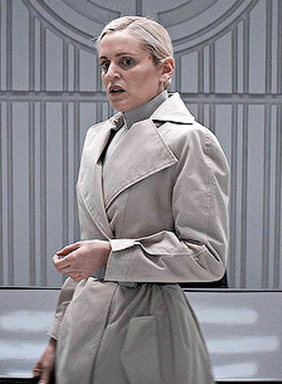 Harpoon Denise Gough Inspired White Cotton Fabric Coat - Andor Tv Series Style
