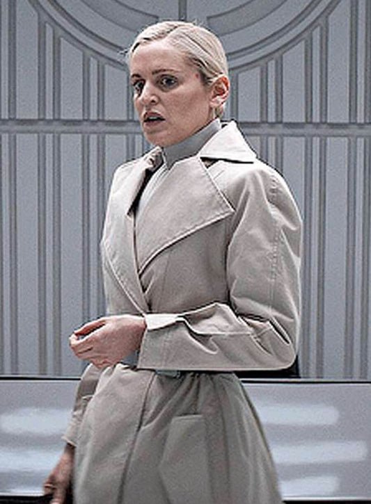 Harpoon Denise Gough Inspired White Cotton Fabric Coat - Andor Tv Series Style