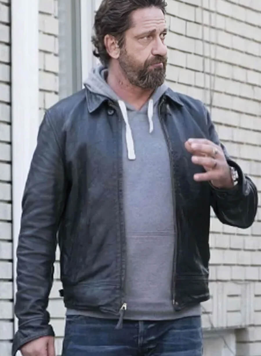 Harpoon Big Nick Inspired Black Leather Jacket - Den of Thieves 2 Style
