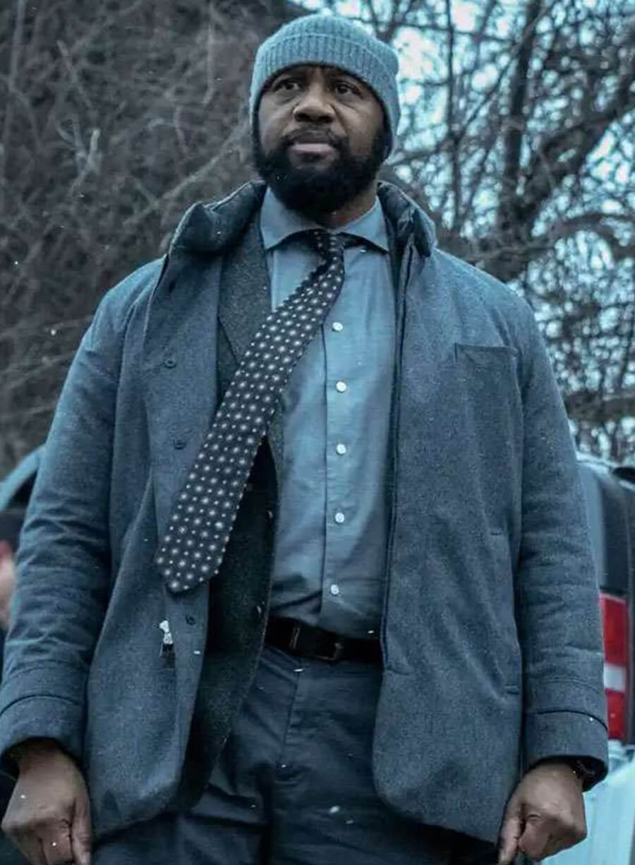 Harpoon Stevie Inspired Grey Leather Jacket - Mayor of Kingstown S04 Style