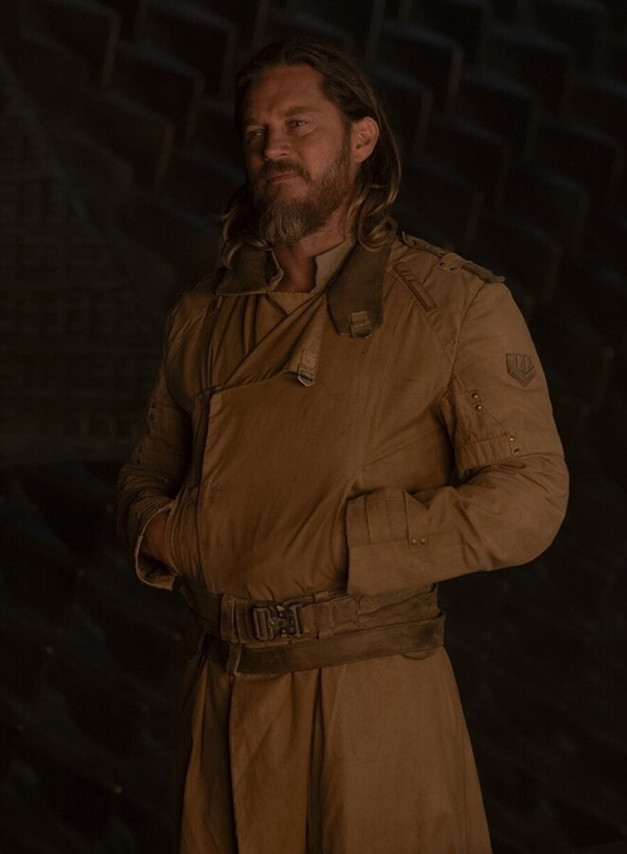 Harpoon Desmond Hart Inspired Beige Cotton Fabric Coat - Dune: Prophecy 2024 Style
