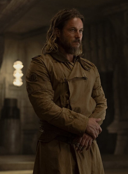 Harpoon Desmond Hart Inspired Beige Cotton Fabric Coat - Dune: Prophecy 2024 Style