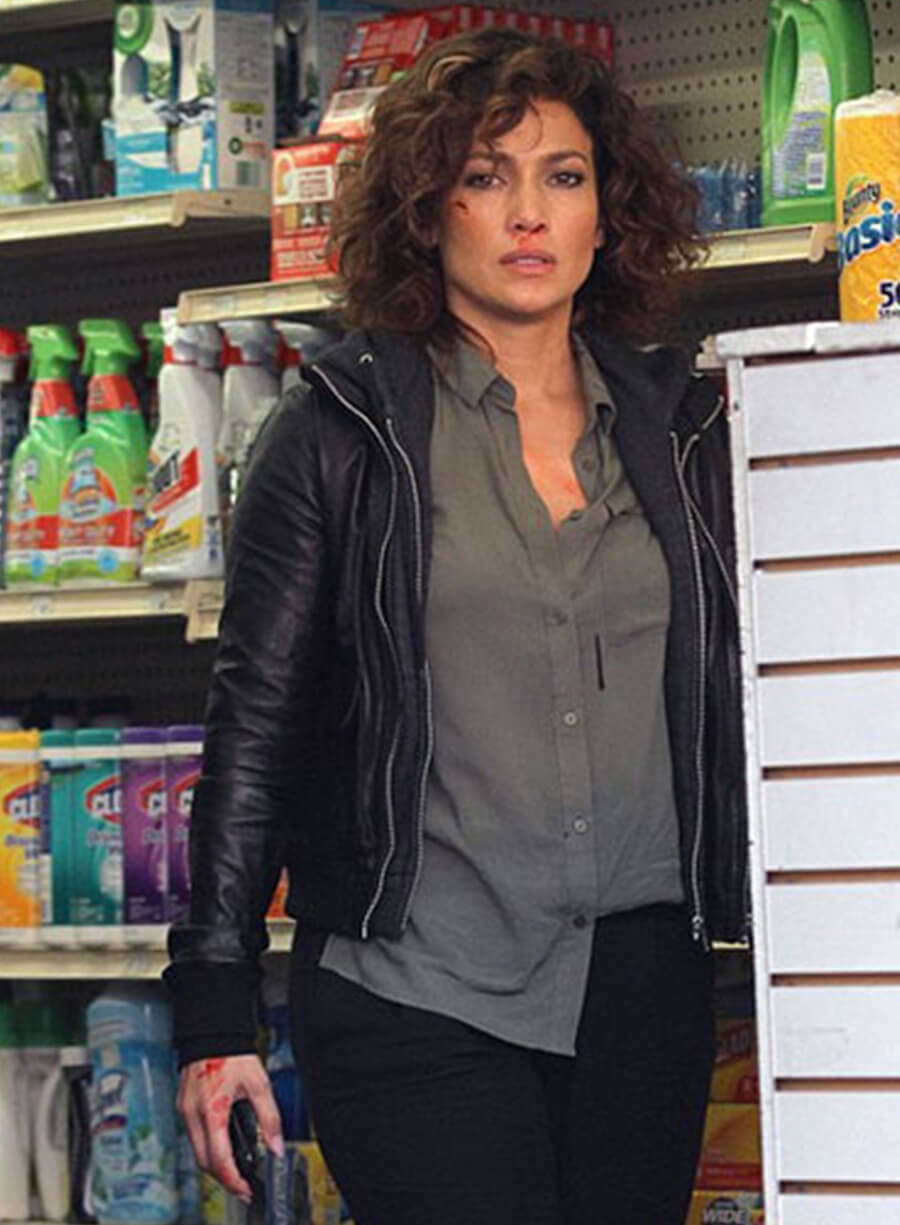 Harpoon Detective Harlee Santos Inspired Black Leather Jacket - Shades of Blue Style