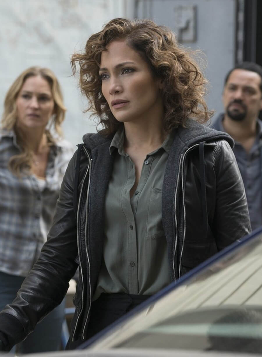 Harpoon Detective Harlee Santos Inspired Black Leather Jacket - Shades of Blue Style