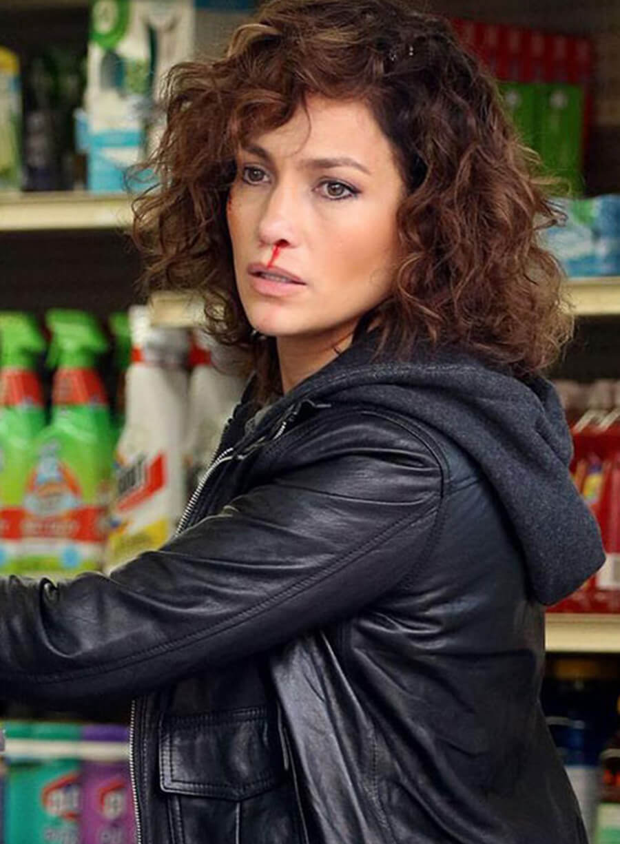 Harpoon Detective Harlee Santos Inspired Black Leather Jacket - Shades of Blue Style