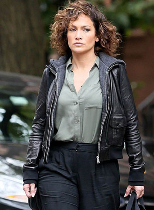 Harpoon Detective Harlee Santos Inspired Black Leather Jacket - Shades of Blue Style