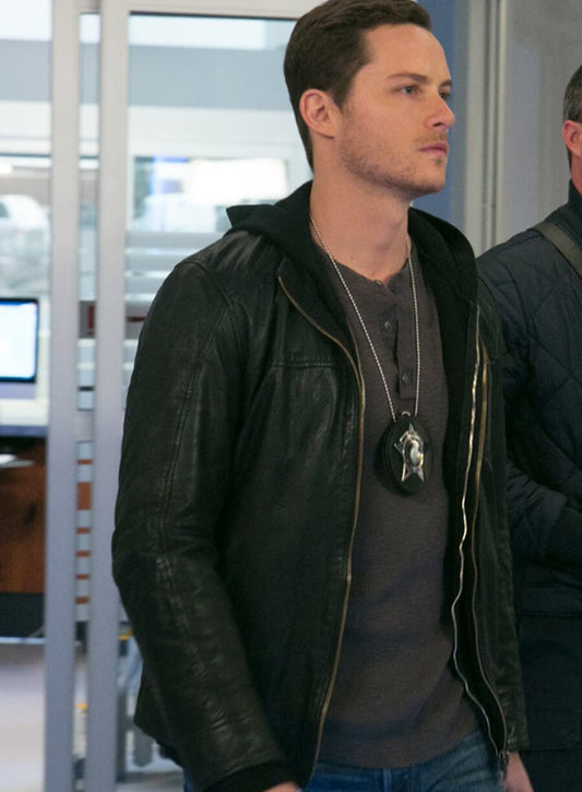 Harpoon Jay Halstead Inspired Black Real Leather Leather Jacket - Chicago Med Style