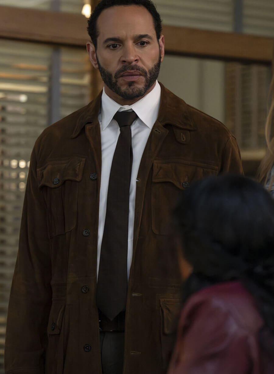 Harpoon Detective Karadec Inspired Brown Leather Jacket - High Potential S01 Style