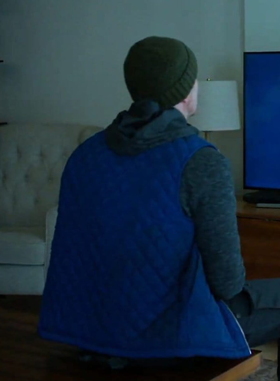 Harpoon Gordon Murphy Inspired Blue Leather Jacket - Murder in a Small Town Style