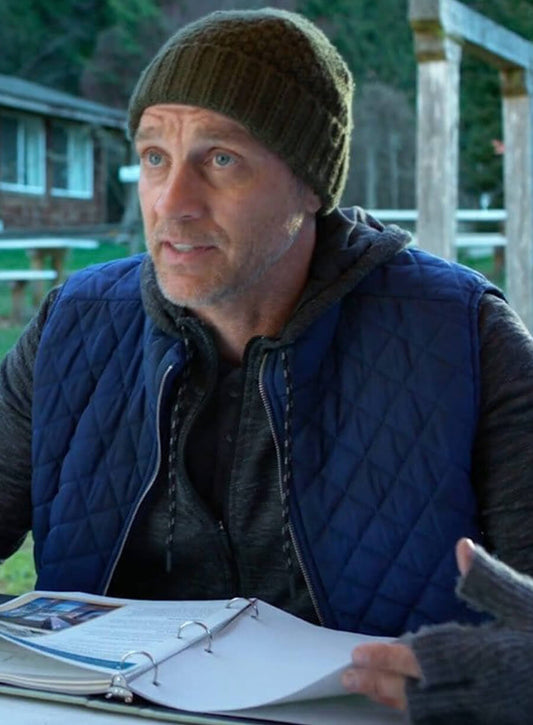Harpoon Gordon Murphy Inspired Blue Leather Jacket - Murder in a Small Town Style