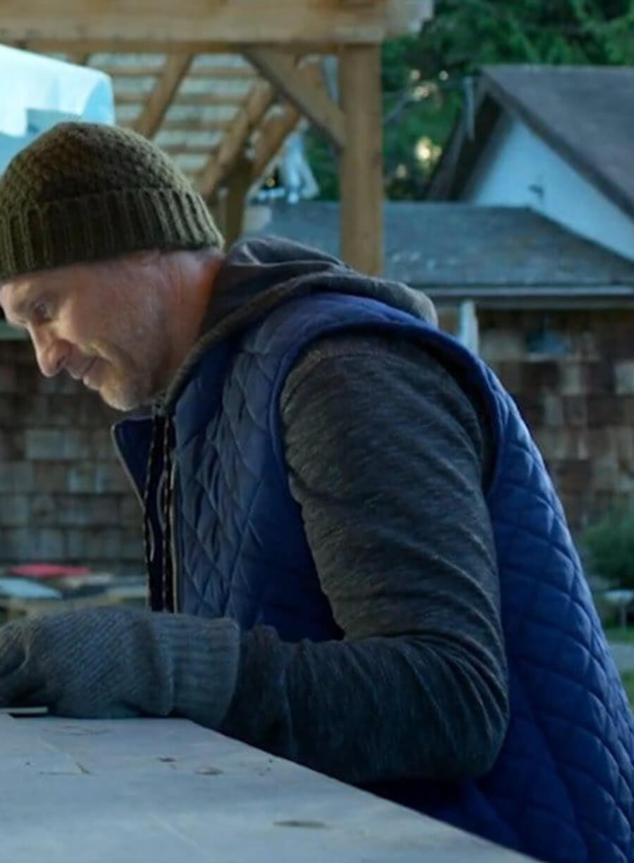 Harpoon Gordon Murphy Inspired Blue Leather Jacket - Murder in a Small Town Style