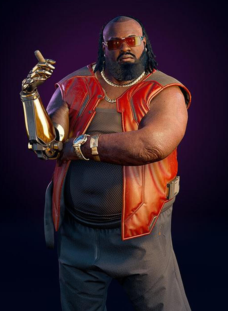 Harpoon Dexter DeShawn Inspired Red Leather Jacket - Cyberpunk 2077 V Style