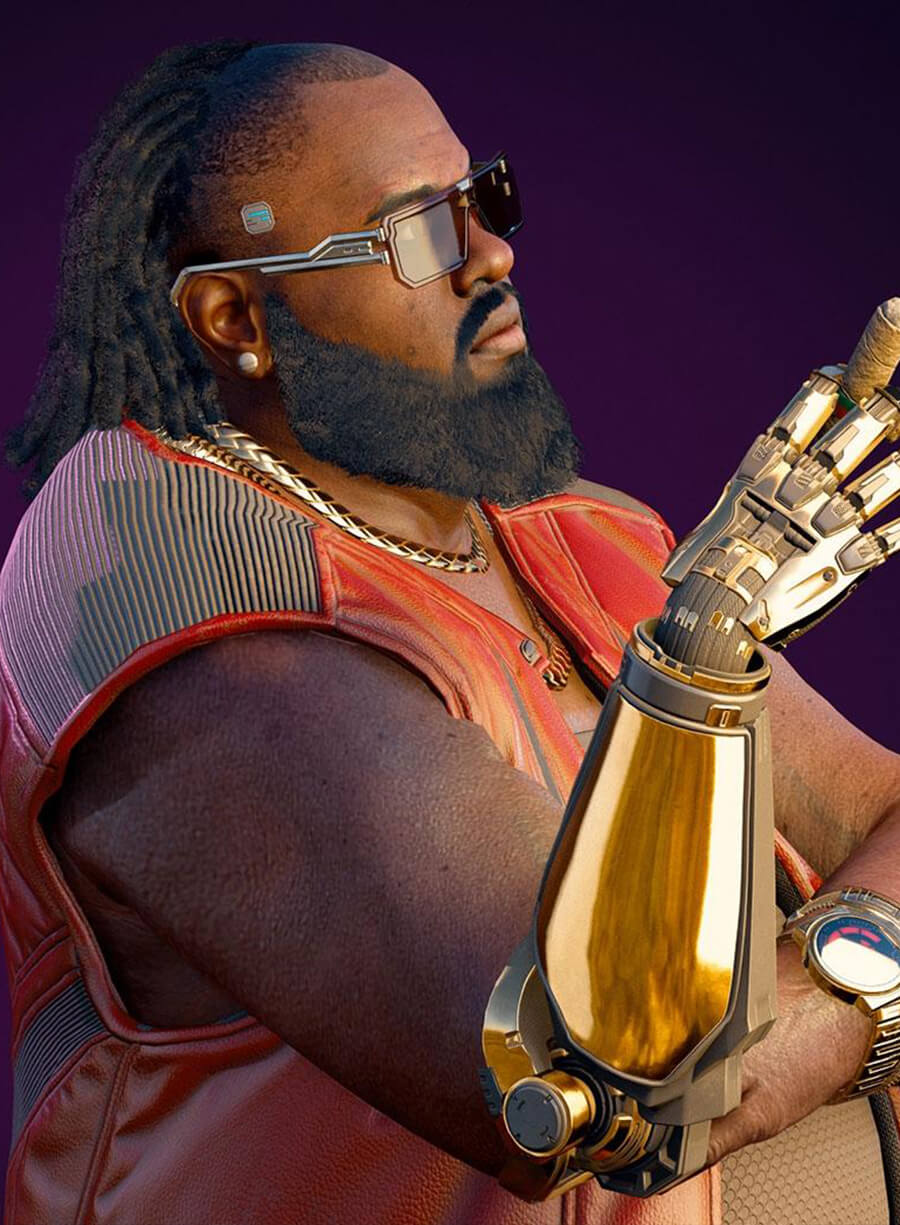 Harpoon Dexter DeShawn Inspired Red Leather Jacket - Cyberpunk 2077 V Style