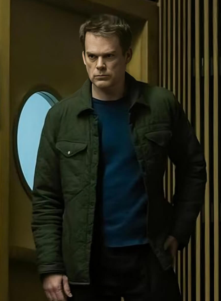 Harpoon Dexter Morgan Inspired Grey Leather Jacket - Dexter Resurrection Style