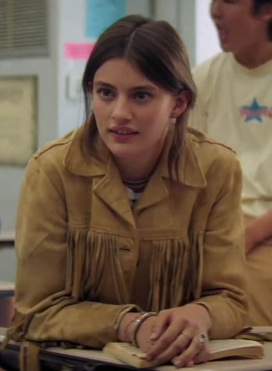 Harpoon Hope Inspired Brown Suede Leather Leather Jacket - Booksmart Style