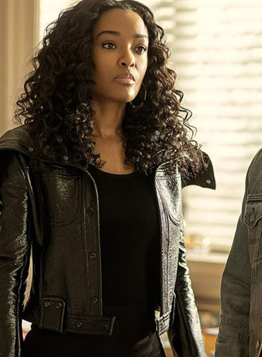 Harpoon Diana Tejada Inspired Black Leather Jacket - Power Book II: Ghost Style