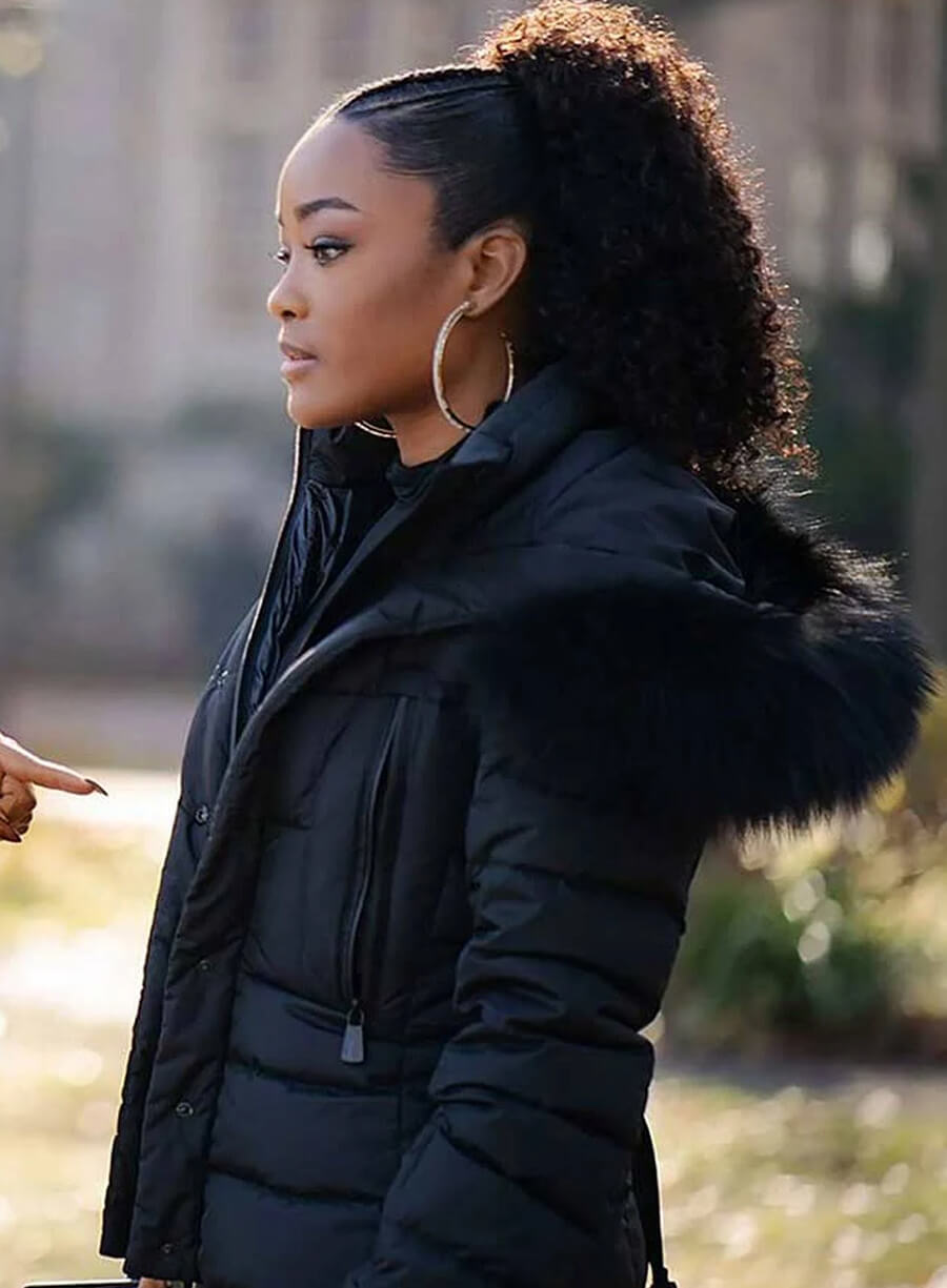 Harpoon Diana Tejada Inspired Black Hooded Jacket - Power Book II: Ghost Style