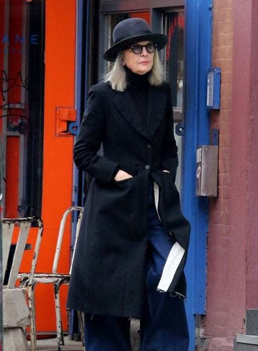 Harpoon Diane Keaton Inspired Black Coat