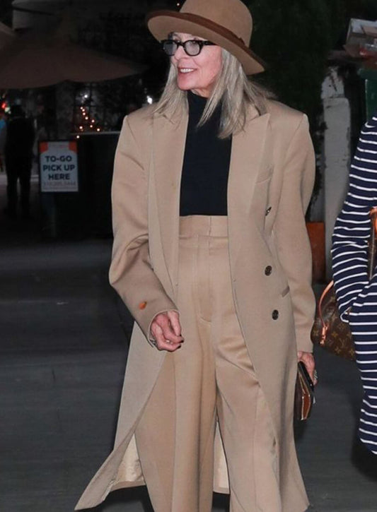 Harpoon Diane Keaton Inspired Brown Wool Coat