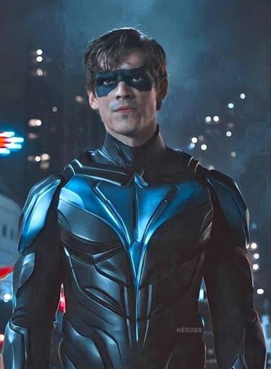 Harpoon Dick Grayson Inspired Black Leather Jacket - Nightwing: The Series Style