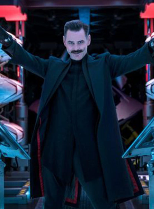Harpoon Doctor Eggman Inspired Black Coat - Sonic the Hedgehog Style