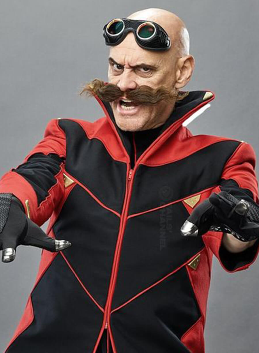 Harpoon Doctor Eggman Inspired Red & Black Coat - Sonic the Hedgehog 2 Style