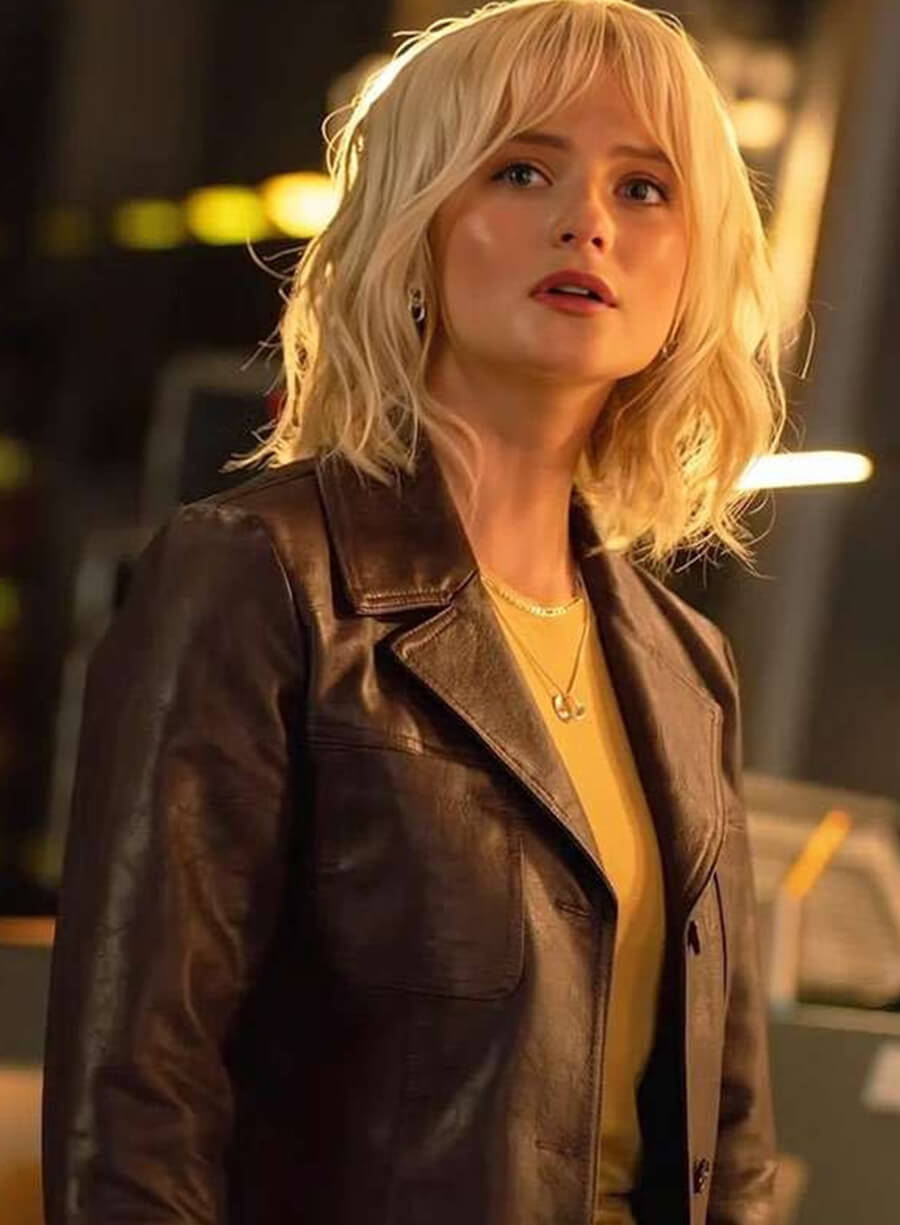 Harpoon Ruby Sunday Inspired Brown Leather Jacket - Doctor Who TV Series Style