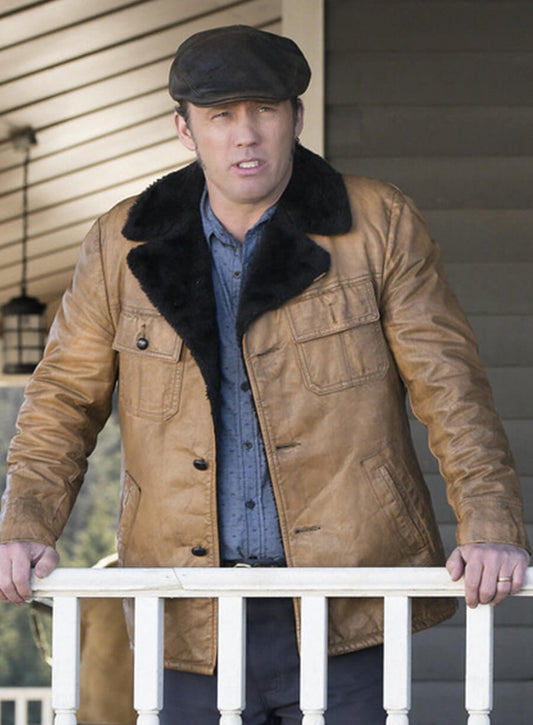 Harpoon Dodd Gerhardt Inspired Brown Leather Jacket - Fargo Style