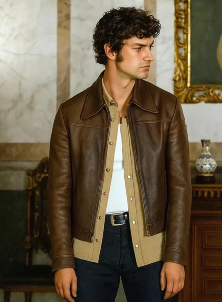 Harpoon Bosco Inspired Brown Real Leather Leather Jacket - Now You See Me Now You Don't Style