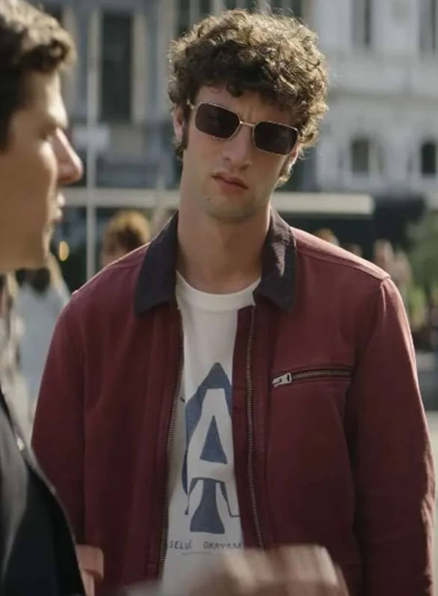 Harpoon Bosco Inspired Red Fabric Leather Jacket - Now You See Me Now You Don't Style
