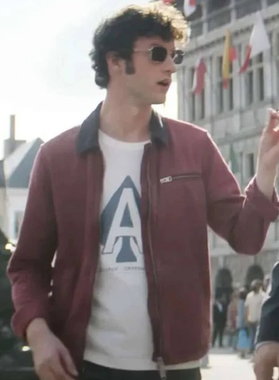 Harpoon Bosco Inspired Red Fabric Leather Jacket - Now You See Me Now You Don't Style
