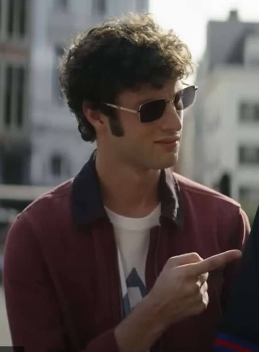 Harpoon Bosco Inspired Red Fabric Leather Jacket - Now You See Me Now You Don't Style