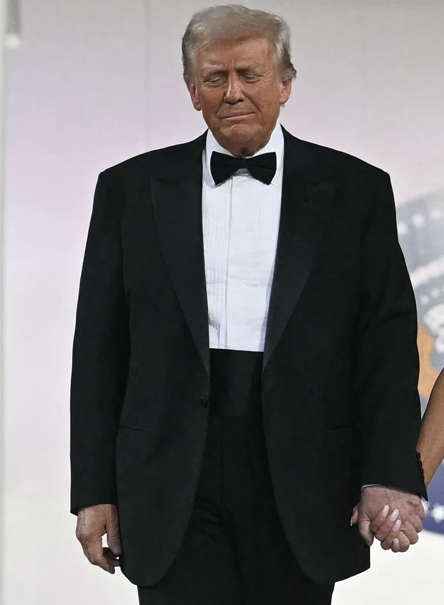 Harpoon Donald Trump Inspired Black Leather Jacket - Inaugural Balls 2025 Style
