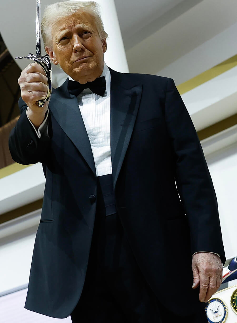Harpoon Donald Trump Inspired Black Leather Jacket - Inaugural Balls 2025 Style