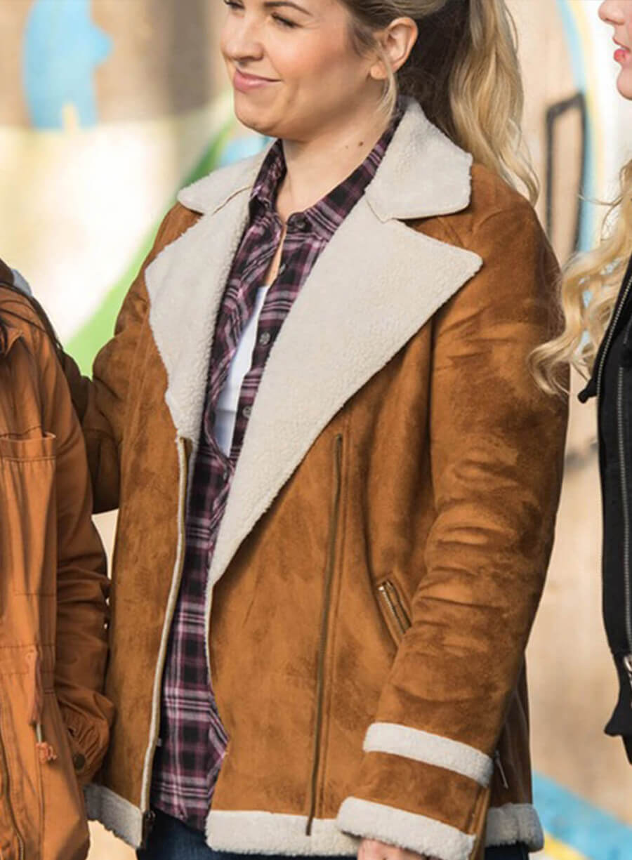 Harpoon Donna Hanscum Inspired Brown Suede Leather Leather Jacket - Supernatural Tv Series Style