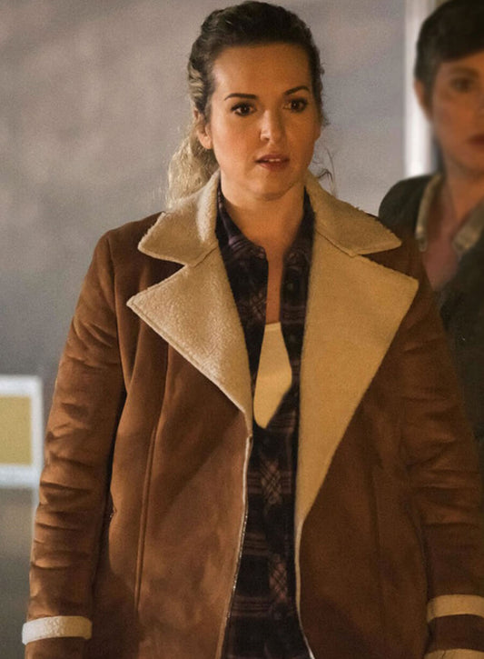 Harpoon Donna Hanscum Inspired Brown Suede Leather Leather Jacket - Supernatural Tv Series Style