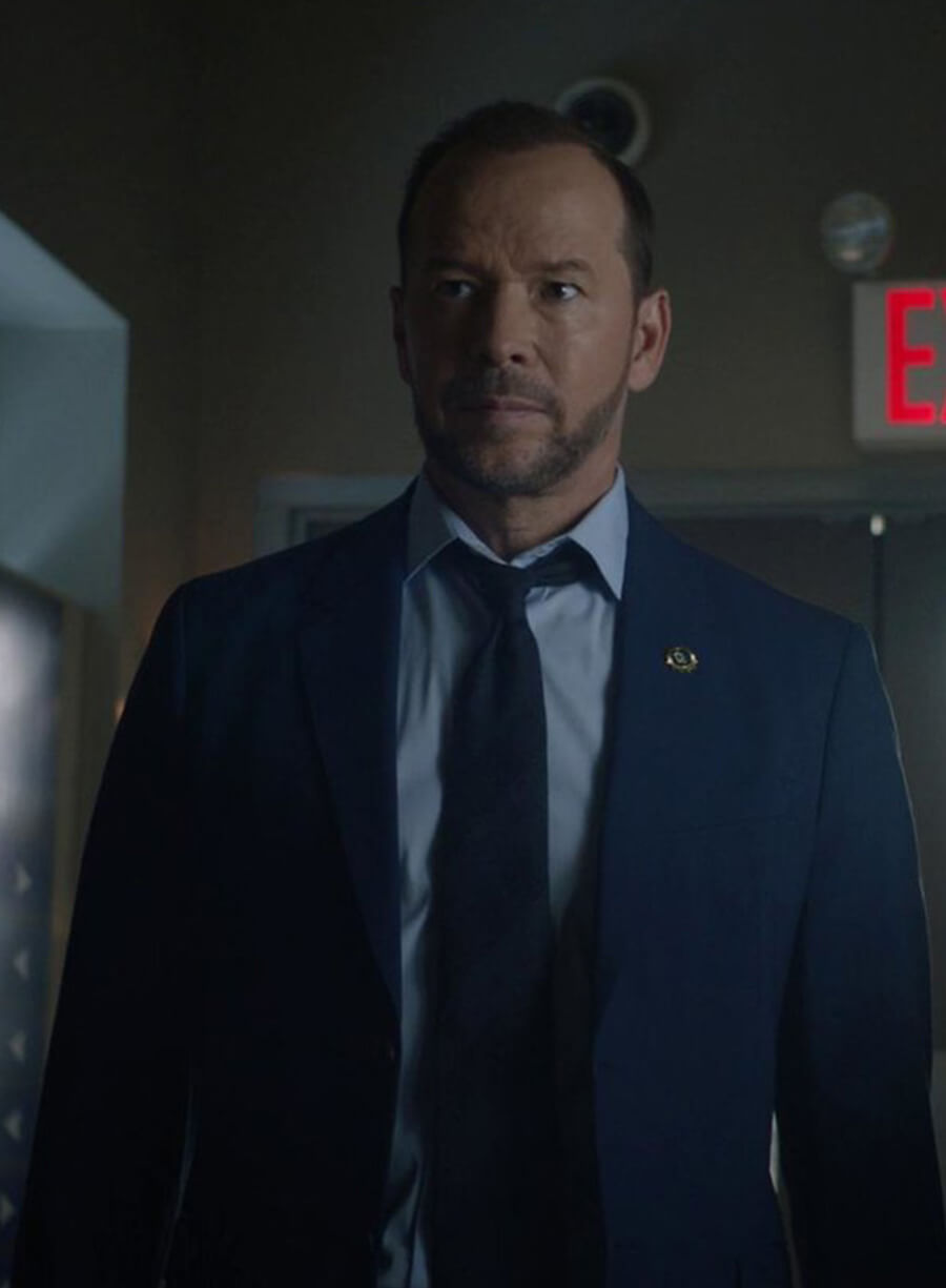Harpoon Danny Reagan Inspired Blue Leather Jacket - Blue Bloods Style