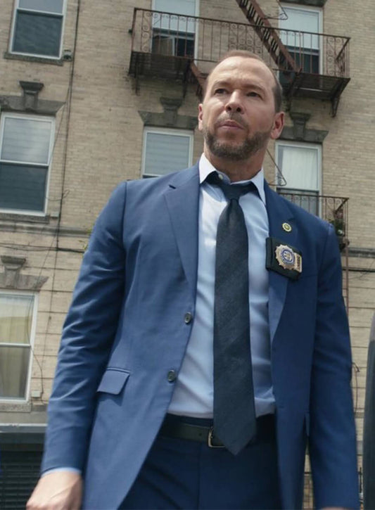 Harpoon Danny Reagan Inspired Blue Leather Jacket - Blue Bloods Style