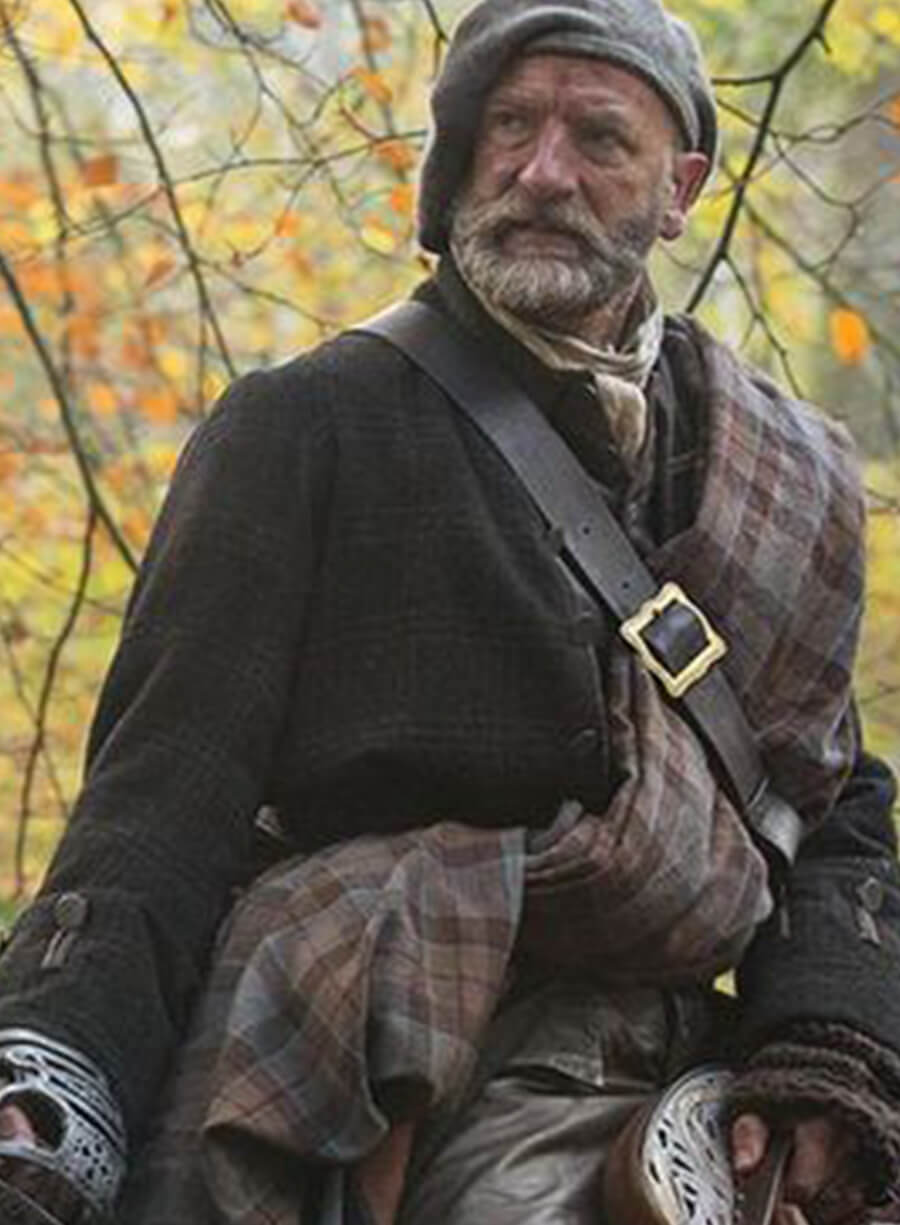 Harpoon Dougal MacKenzie Inspired Black Coat - Outlander S1 Style