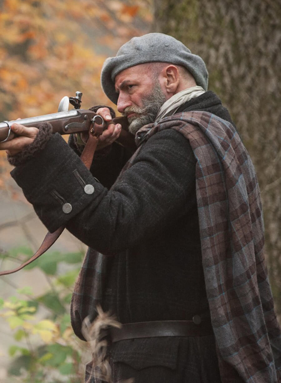 Harpoon Dougal MacKenzie Inspired Black Coat - Outlander S1 Style