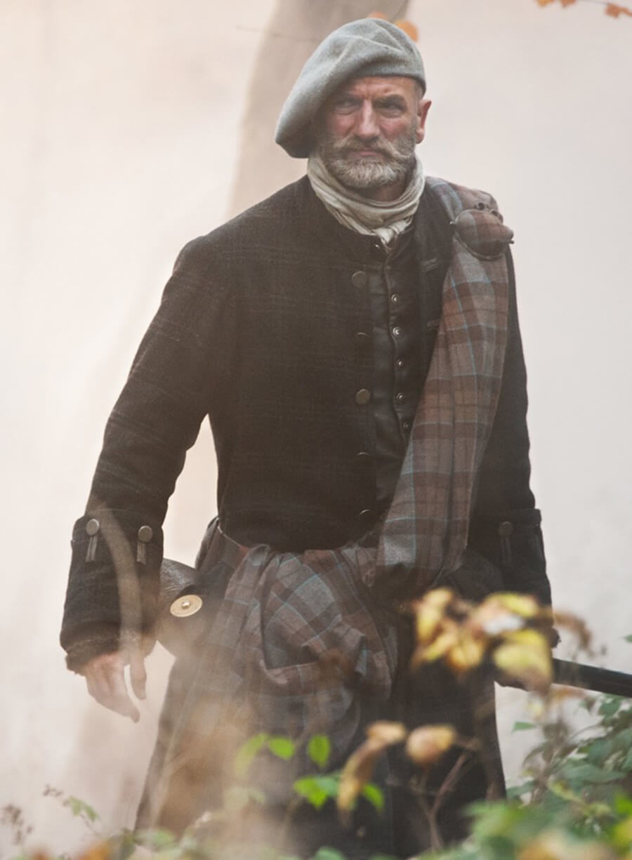 Harpoon Dougal MacKenzie Inspired Black Coat - Outlander S1 Style