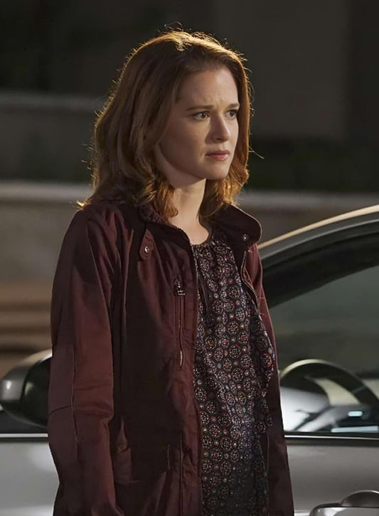 Harpoon Dr. April Kepner Inspired Maroon Leather Jacket - Grey's Anatomy Style