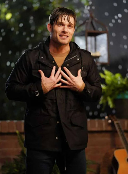 Harpoon Dr. Atticus Lincoln Inspired Black Hooded Jacket - Grey's Anatomy Style