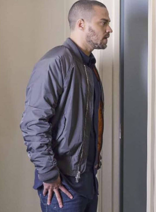 Harpoon Dr. Jackson Avery Inspired Grey Bomber Jacket - Grey's Anatomy Style
