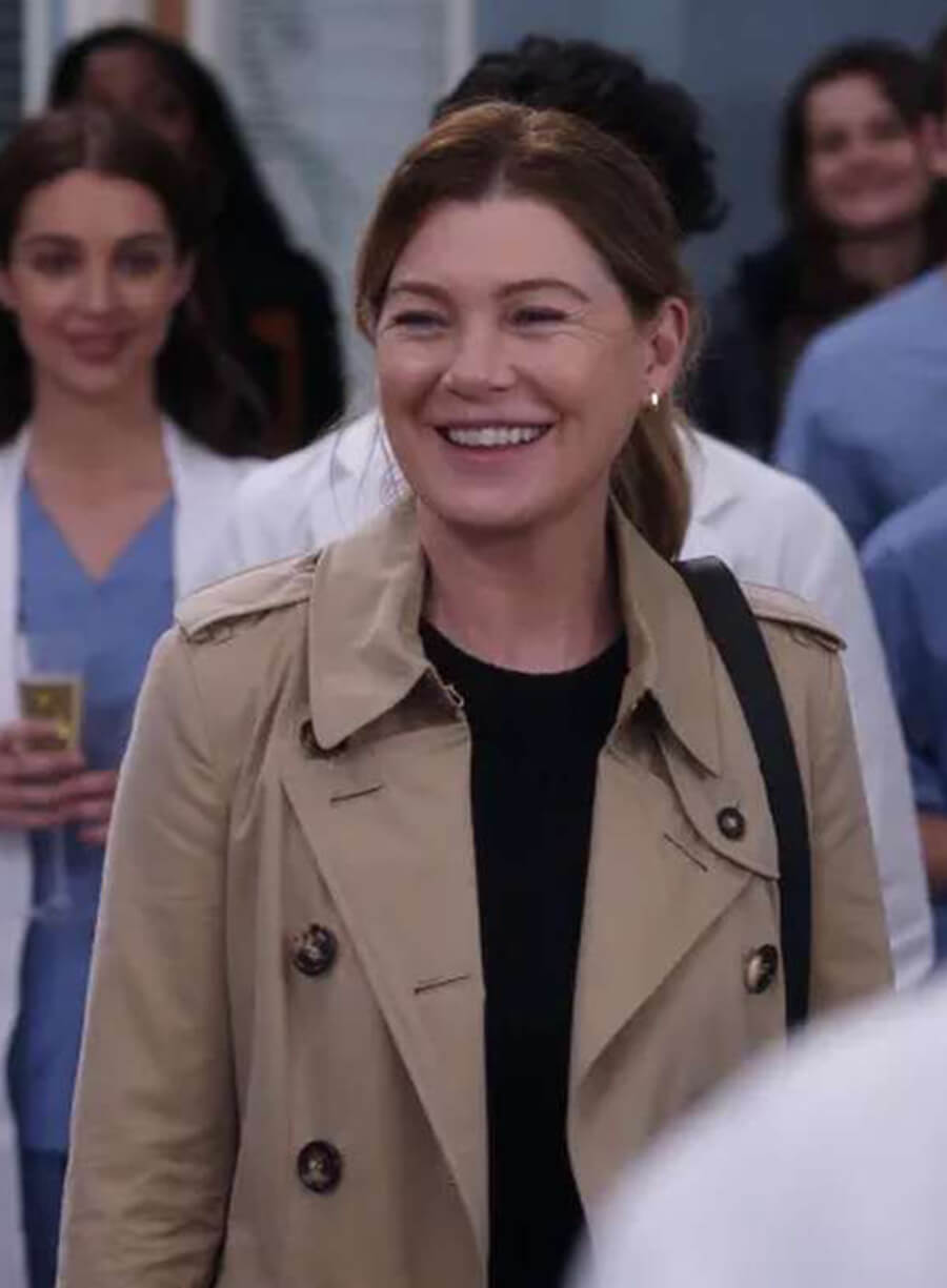 Harpoon Dr. Meredith Inspired Beige Coat - Grey's Anatomy Style